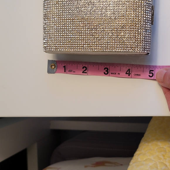 $5 Item! Silver Rhinestone Evening Bag Damaged - Picture 12 of 13